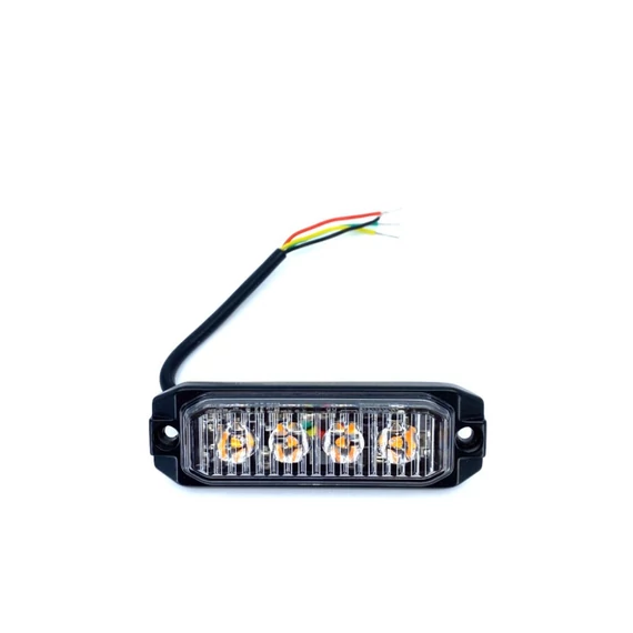 LED stroboszkóp - 4 LED - sárga - 12W - 12/24V