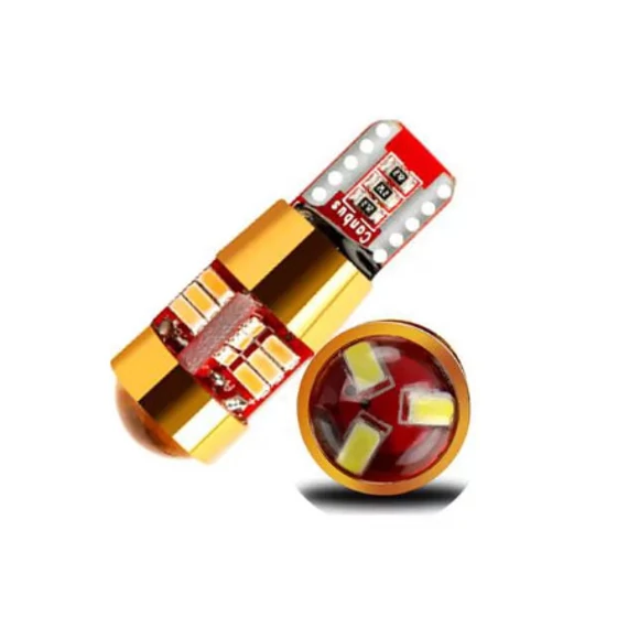 T10 LED izzó 27SMD CANBUS 12/24V fehér