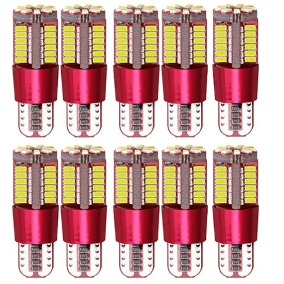 T10 LED izzó 57SMD 3014 12V fehér 10db
