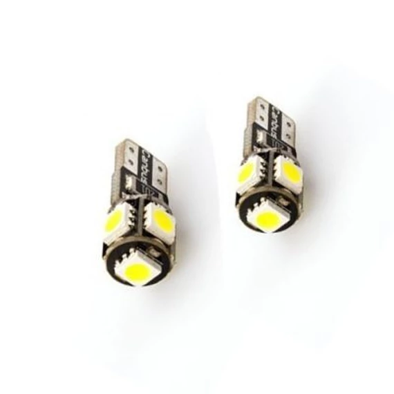 T10 LED izzó 5SMD 2025 CANBUS 12V fehér 2db