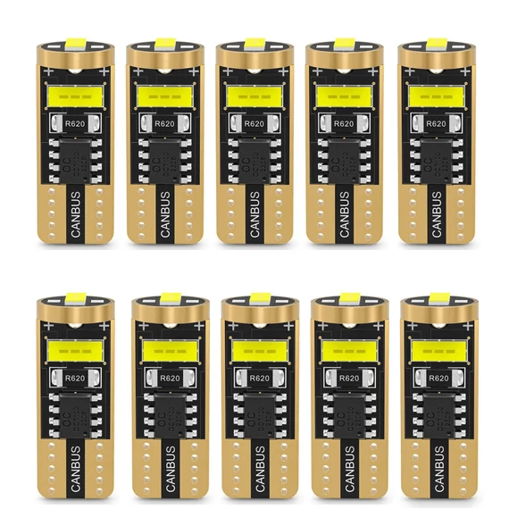 T10 LED izzó 3SMD 2025 CANBUS 12/24V fehér 10db