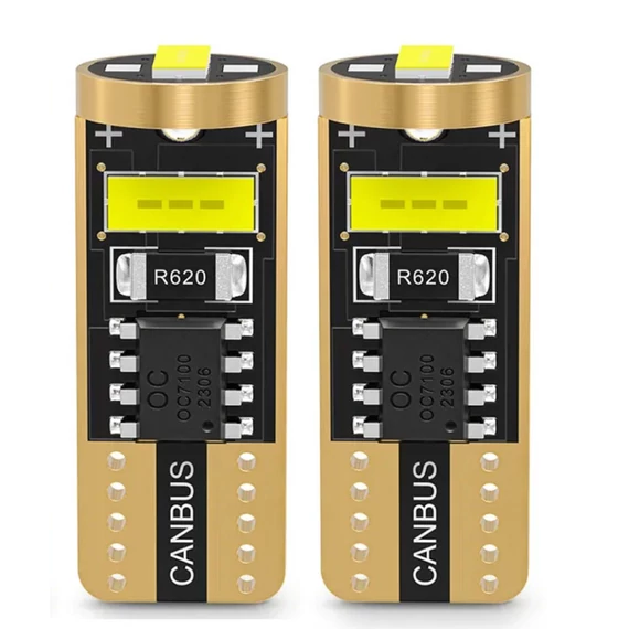 T10 LED izzó 3SMD 2025 CANBUS 12/24V fehér 2db