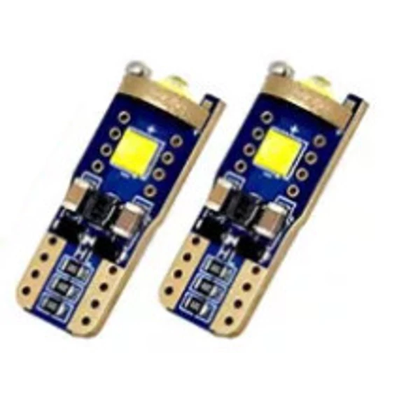 T10 LED izzó 3SMD 3535 CANBUS 12/24V fehér 2db