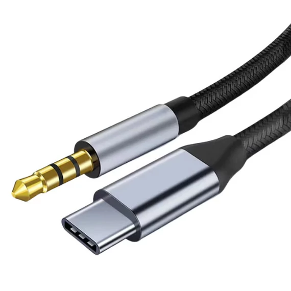 Type-C - 3,5 mm AUX kábel - 1 m - sztereó hang