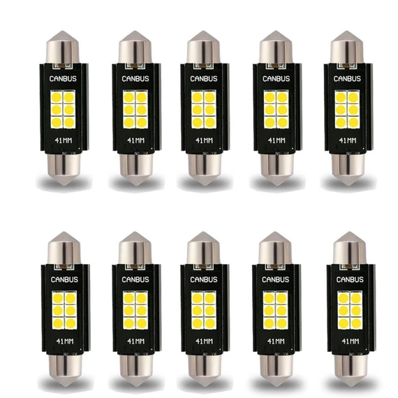 10db Sofita LED izzó 31mm 6SMD CANBUS 12/24V