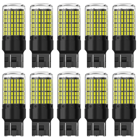 7443 LED izzó T20 W21/5W 144SMD 12-48V CANBUS - fehér (10 db)