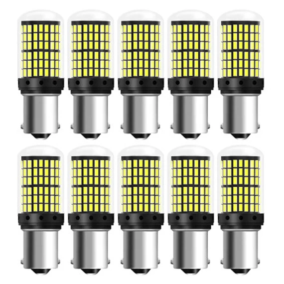 1156 LED izzó – 144 SMD – CANBUS – fehér – 12–80V – 10 db