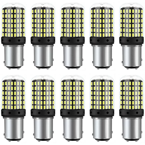1157 LED izzó – 144 SMD – CANBUS – fehér – 12–80V – 10 db