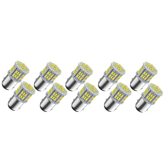 1157 LED izzó 54SMD 21/5W 12V - fehér (10 db)