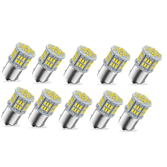 1156 LED izzó 54SMD 21W 12V - fehér (10 db)