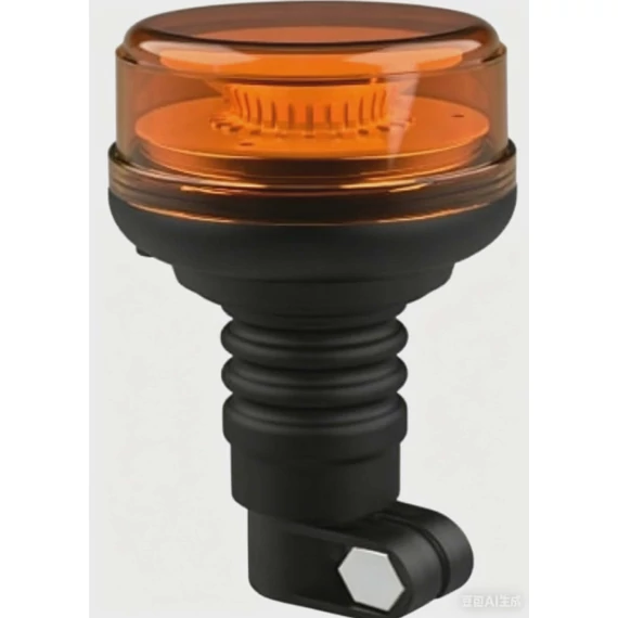  E-jeles sárga LED villogó lámpa – 12/24V, 9W, dupla villogási mód