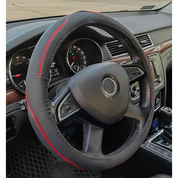 Műbőr kormányvédő - 38cm - szintetikus