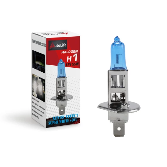 +50% emelt fényerővel H1 fehér izzó – 55W – 12V – LONGLIFE