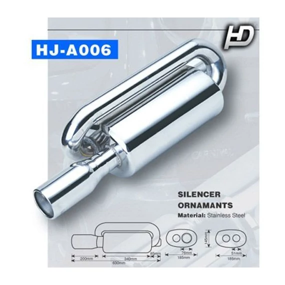 Kipufogódob - rozsdamentes acél - 48 mm