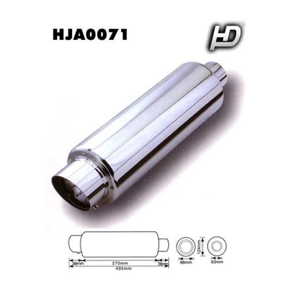 Kipufogódob rozsdamentes acél - hangolható kivitel