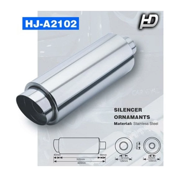 Sport kipufogódob rozsdamentes acél - állítható hang - 2000ccm