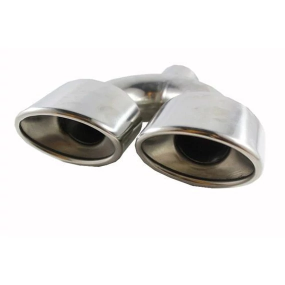 Kipufogóvég dupla ovál csapott - 50 mm