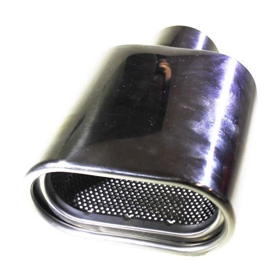 Kipufogóvég ovális egyenes rozsdamentes acél - 170mm - 57mm - 120x65mm