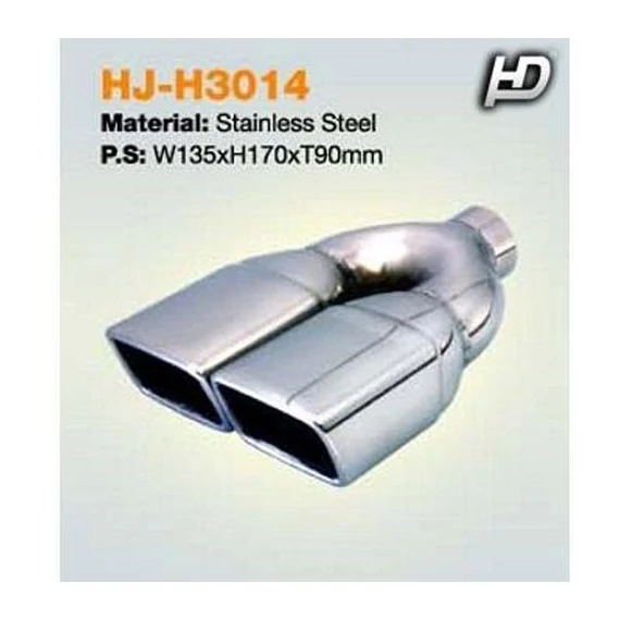 Kipufogóvég dupla négyzet - 60 mm