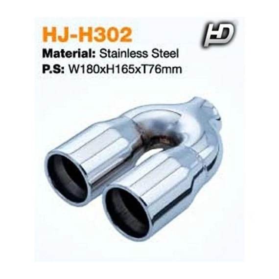 Kipufogóvég dupla kerek perforált - 50 mm