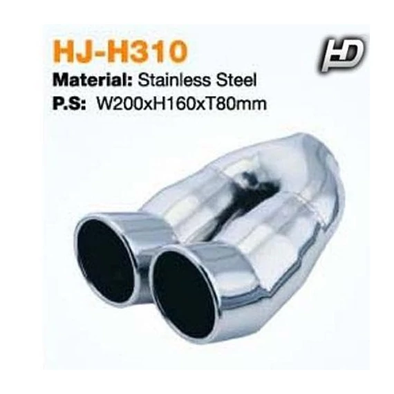 Kipufogóvég dupla kerek DTM - 55 mm