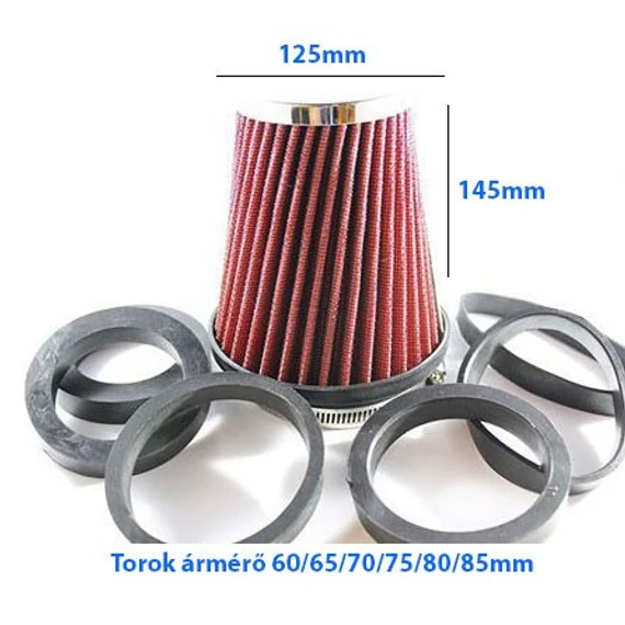 Direkt szűrő sport levegőszűrő piros - több méret (kis méret)