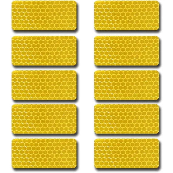 Fényvisszaverő csík sárga – 10 db – 30×5 cm – öntapadós