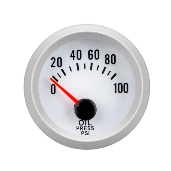 Olajnyomás mérőóra 52 mm - fekete számlap - 12V