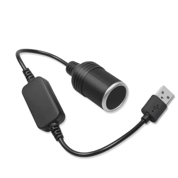 USB port átalakító adapter kábel - 12V szivargyújtó aljzathoz - 5V 2A