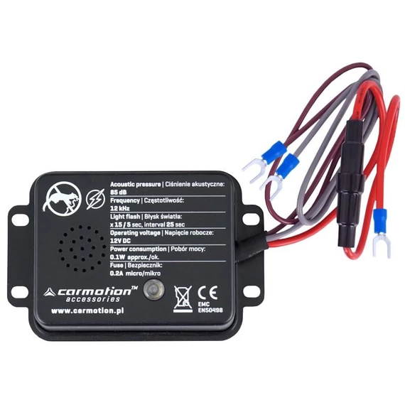 Autós rágcsáló riasztó - 12V - akusztikus és vaku funkció