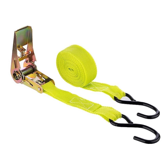 Rögzítő heveder feszítővel 4.5 m x 25 mm - 200 kg - acél kampók