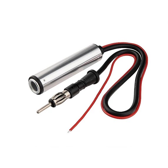 AM FM antenna erősítő - DIN csatlakozó - 12V - autó antenna erősítő