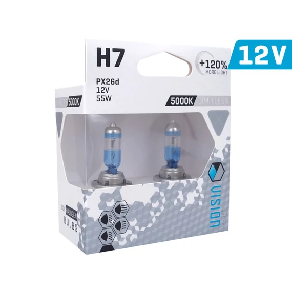 VISION H7 izzó szett 55W 12V +120% (2 db)