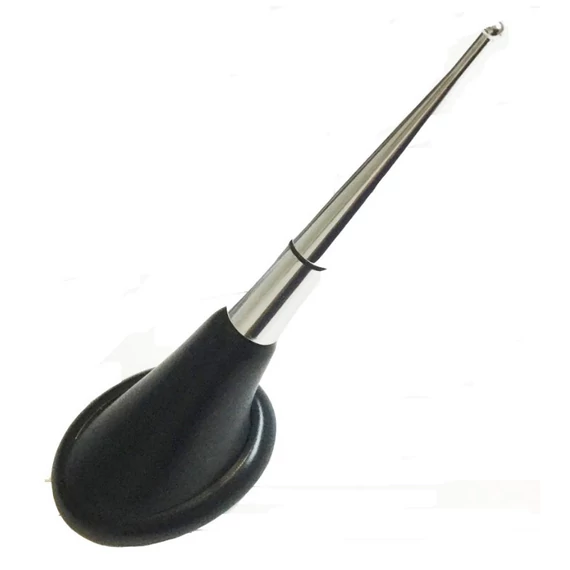 Autó antenna szár - univerzális - 9 cm - ezüst