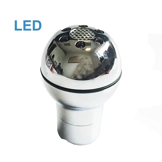 Váltógomb LED-es króm