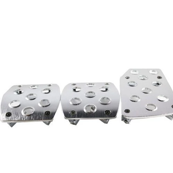 Autós pedálkészlet - ezüst - csavaros - univerzális