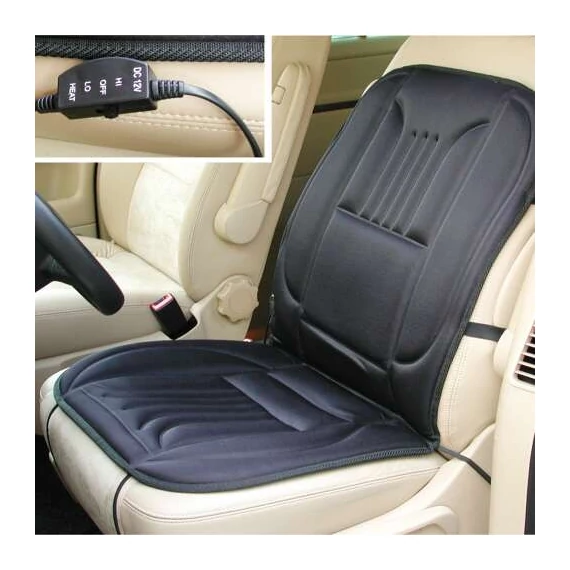 Fűthető ülésvédő 12V - 60W - kétfokozatú - fekete