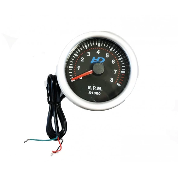 Fordulatszámmérő műszer 52 mm - fekete számlap