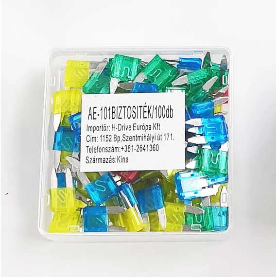 Autó biztosíték készlet - 100 db - vegyes - 10A-30A