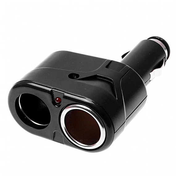 Kettes szivargyújtó elosztó - 12/24V - 2 csatlakozó