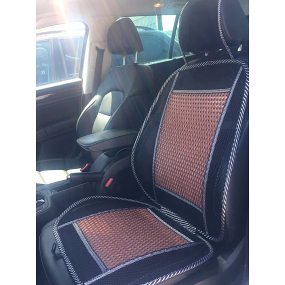 Bambusz ülésvédő autóba - fekete/barna - ülőlap huzat
