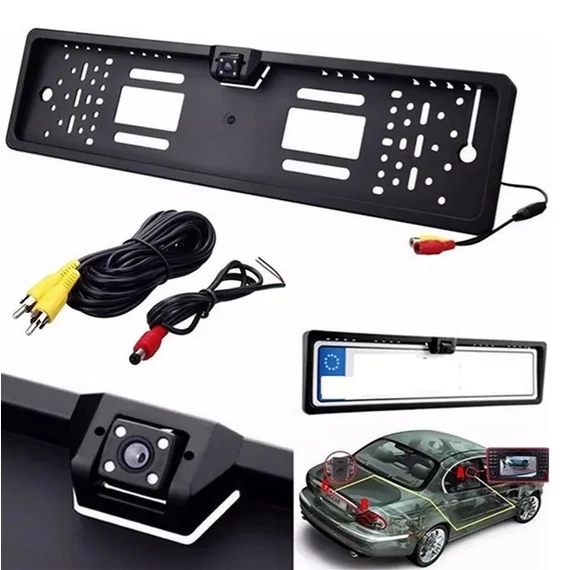 Rendszámtábla keret tolatókamera LED 12V CMOS