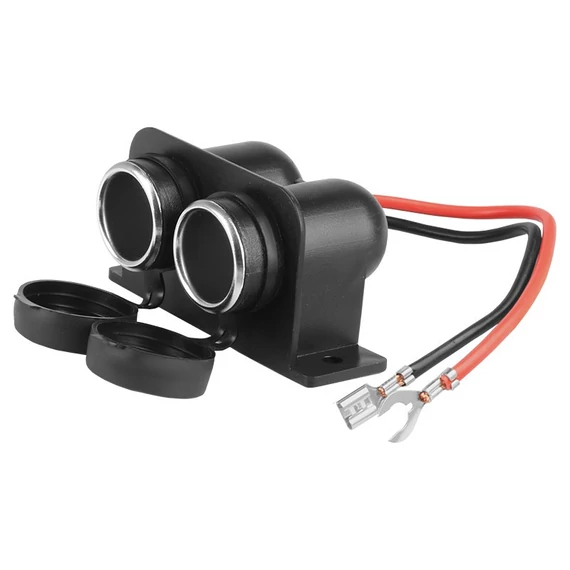 12V aljzat - dupla - 15A - vízálló - elektromos csatlakozó