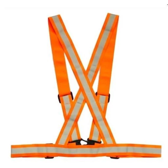 Láthatósági mellény - narancs - fényvisszaverő csíkkal