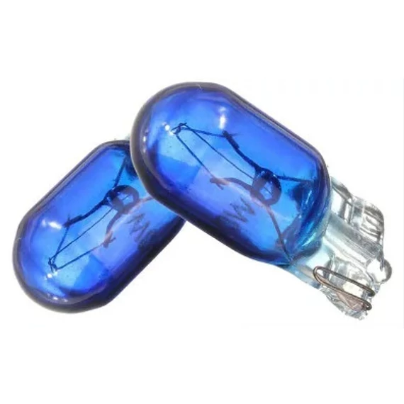 T10 W5W izzó kék - 12V (2 db)