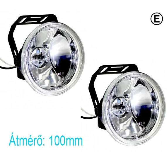 Kerek ködlámpa 100mm - E jeles - H3 - 12V 55W - pár