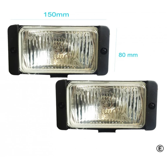 Téglalap alakú ködlámpa keskeny - E jeles - H3 12V 55W (2 db)