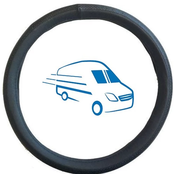 Teherautós kormányvédő - bőrhatású - 42 cm - fekete