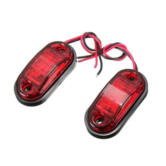 2 LED-es szélességjelző-helyzetjelző – E-jeles – piros – 12–24V