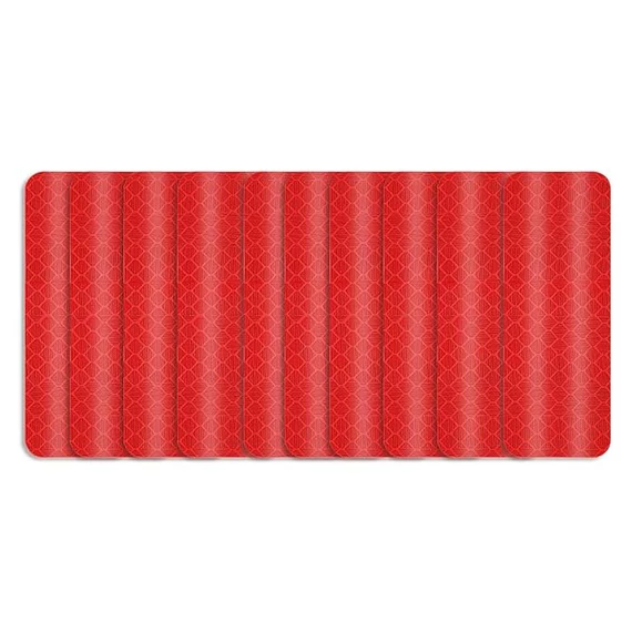 Fényvisszaverő csík piros – 10 db – 30×5 cm – öntapadós